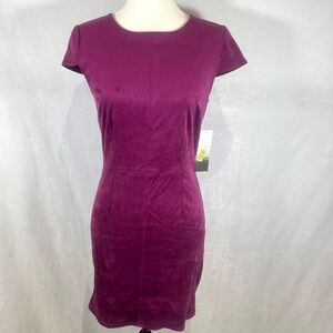 Kensie burgundy wine suede dress size small NWT
